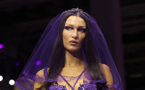 bella hadid purple dress versace|Bella Hadid Versace 2022.